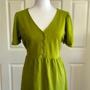Lime green flowy dress medium